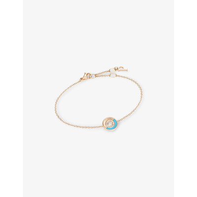 selfridges Piaget Possession Vibrant Palace 18ct Rose Gold Turquoise 0.056ct Brilliant Cut Diamond Chain Bracelet- Buy online at McGrocer