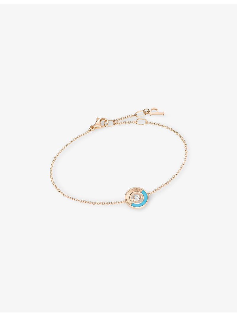 Piaget Possession rose gold turquoise diamond chain bracelet (British brand)