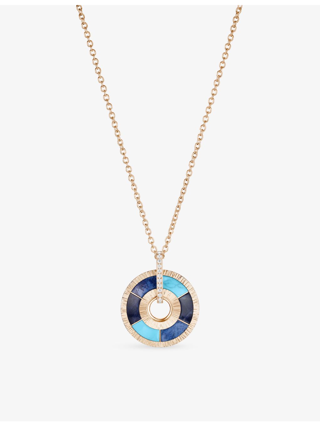 Piaget Possession turquoise and diamond pendant in 18ct rose gold - British product