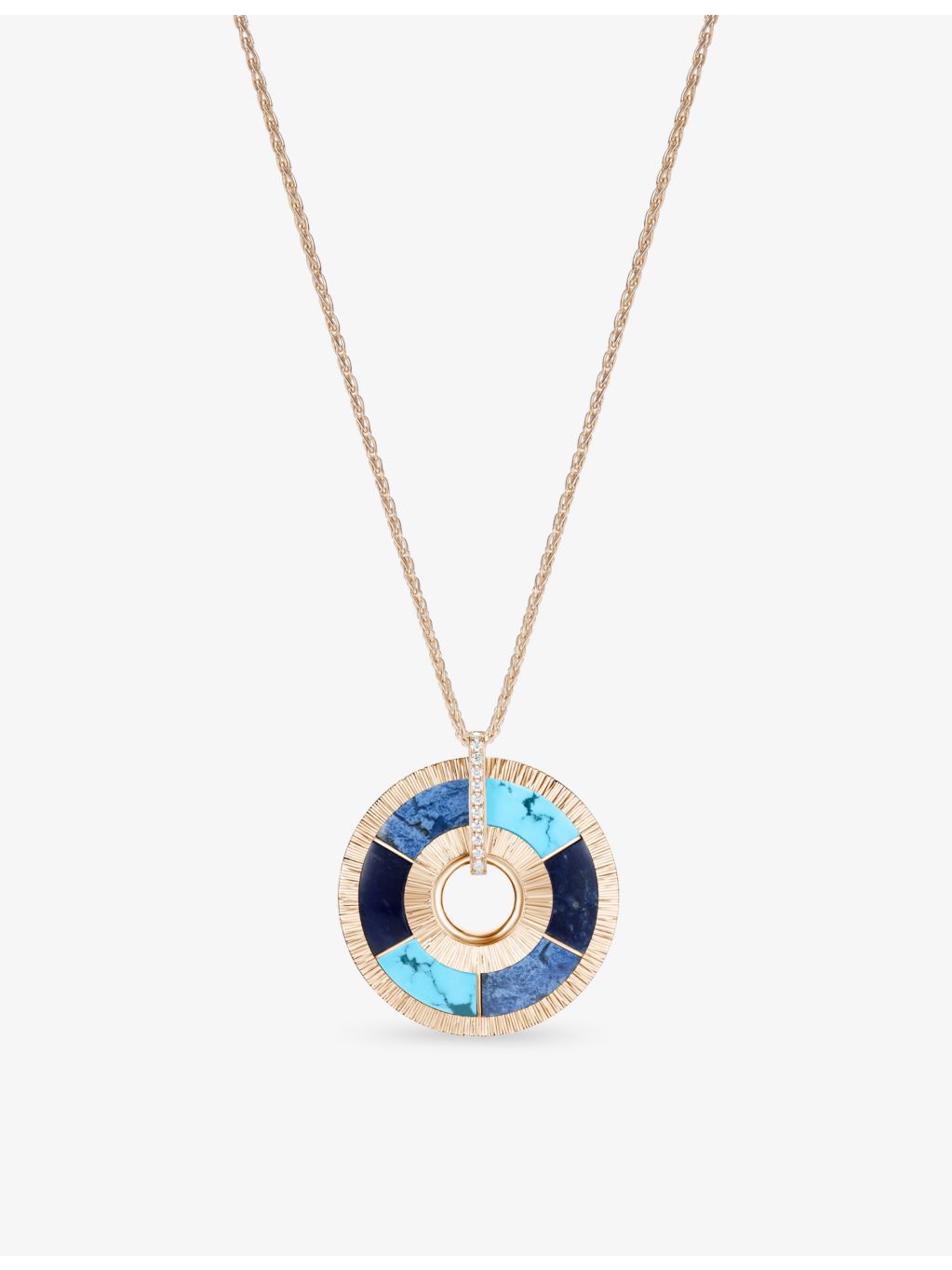 Piaget Possession rose gold pendant necklace with turquoise and diamonds, UK version