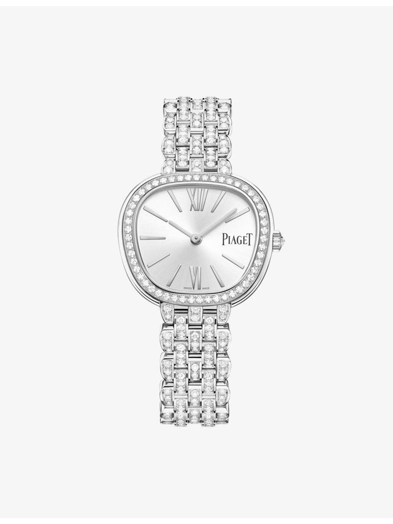 Piaget Sixtie white gold diamond quartz watch 29mm, UK version