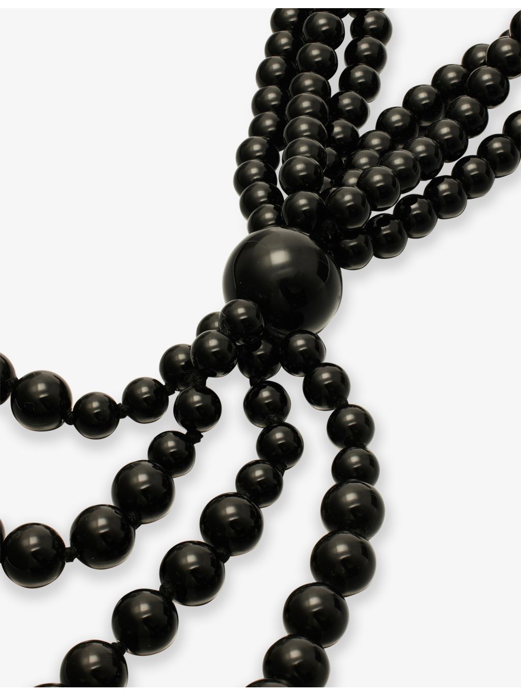 MOSQUITO beaded onyx necklace 88cm, imported from the UK