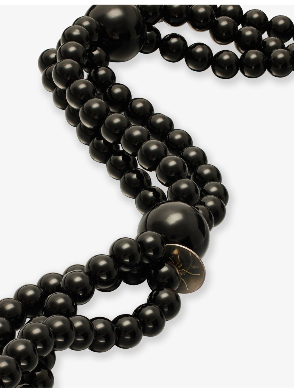 MOSQUITO beaded onyx necklace 88cm, imported from the UK