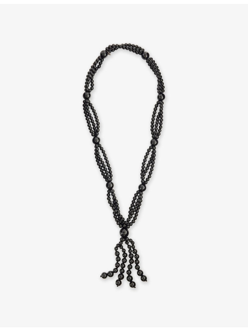 MOSQUITO beaded onyx necklace 88cm, imported from the UK