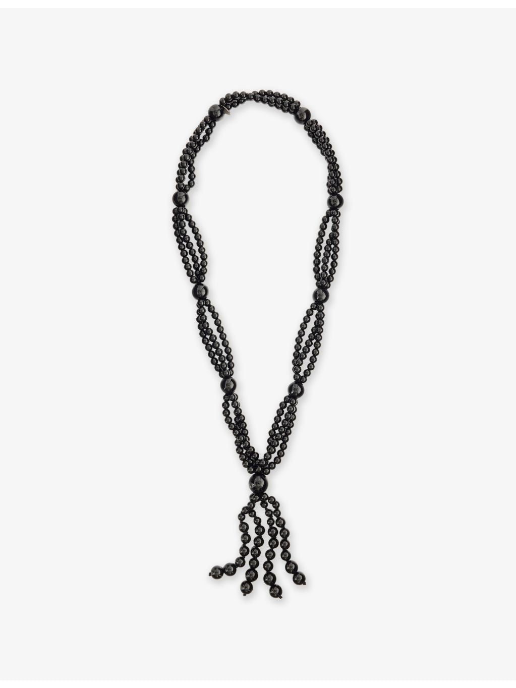 MOSQUITO beaded onyx necklace 88cm, imported from the UK