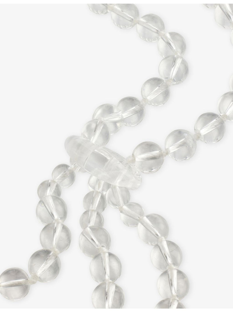 MOSQUITO rock-crystal beaded necklace 87cm drop (British brand)