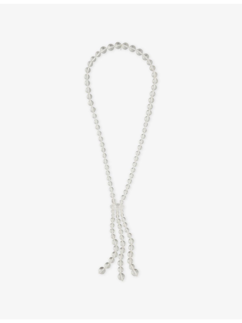 MOSQUITO rock-crystal beaded necklace 87cm drop (British brand)