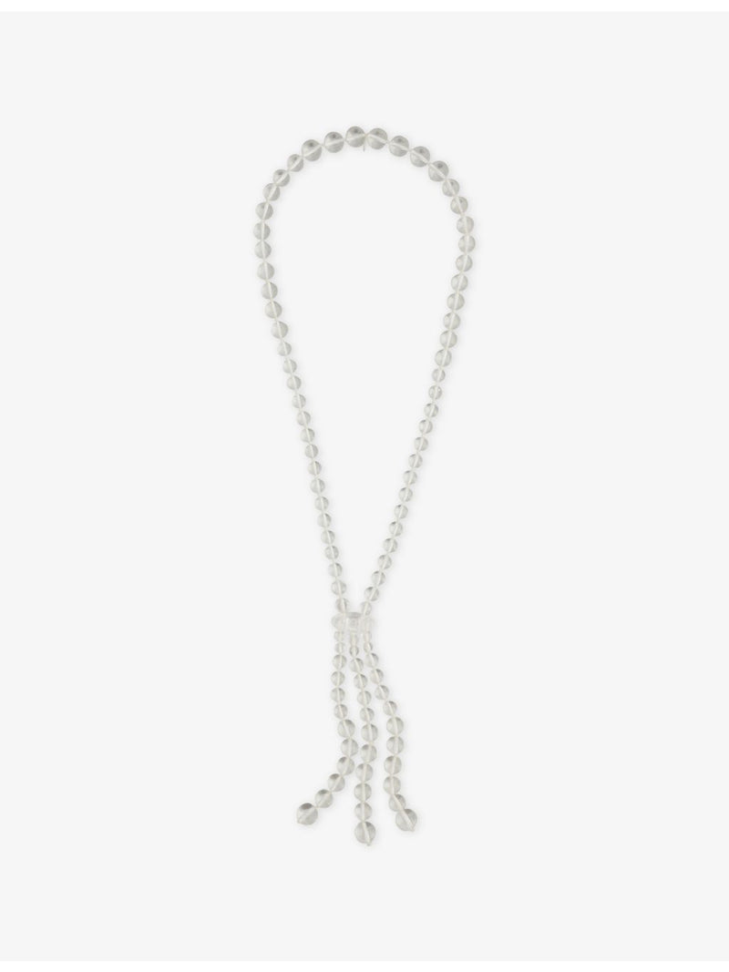 MOSQUITO rock-crystal beaded necklace 87cm drop (British brand)