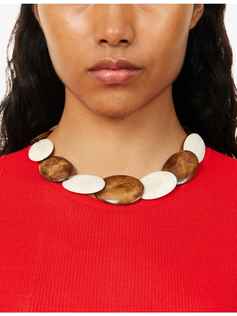 Paloma cow bone beaded necklace 52cm, UK version