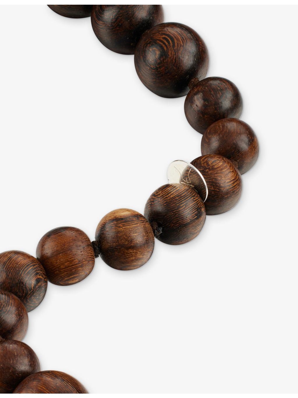 Mosquito Postitano oak wood beaded necklace 80cm - British product