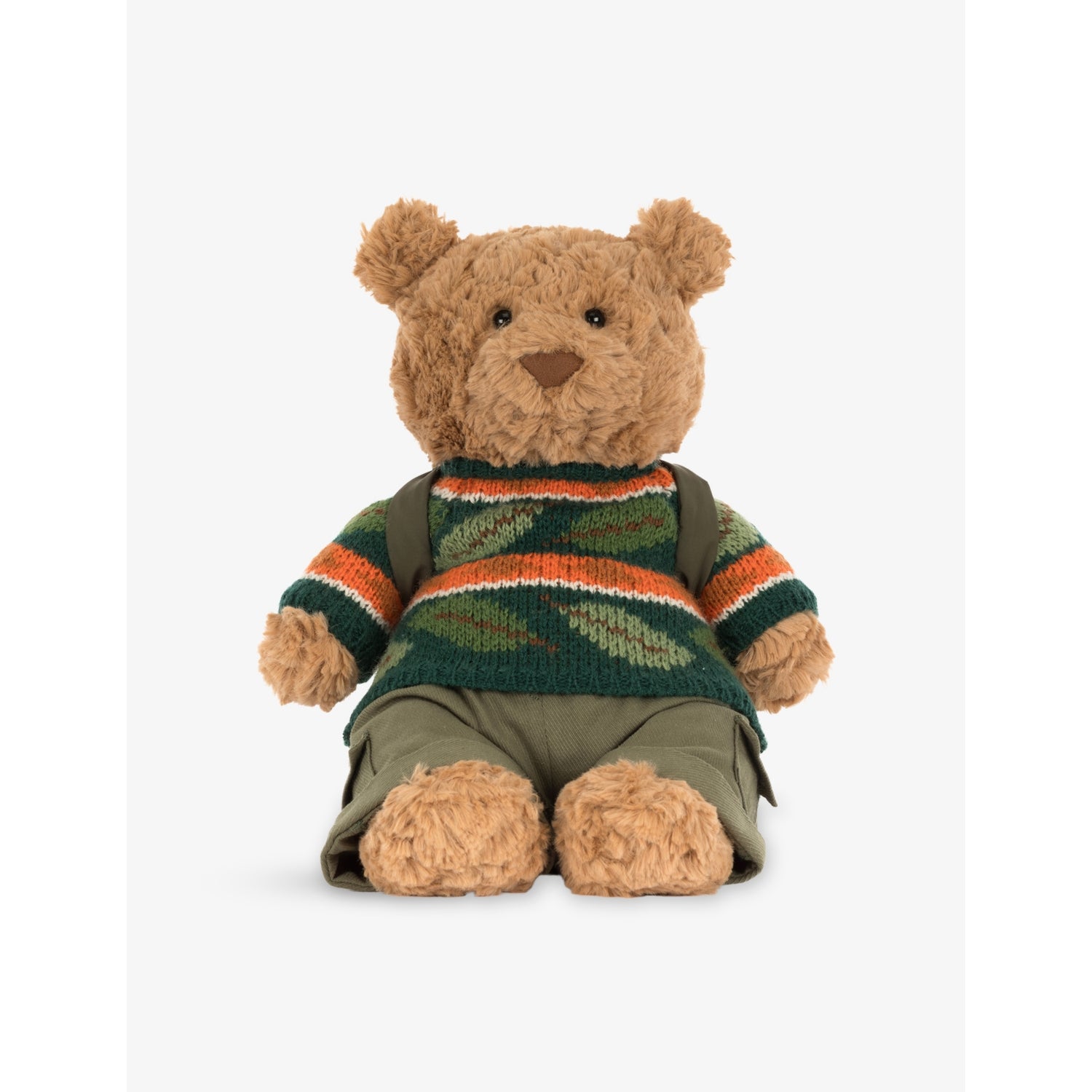 Jellycat Bartholomew Bear 26cm soft toy with hiking outfit - British product