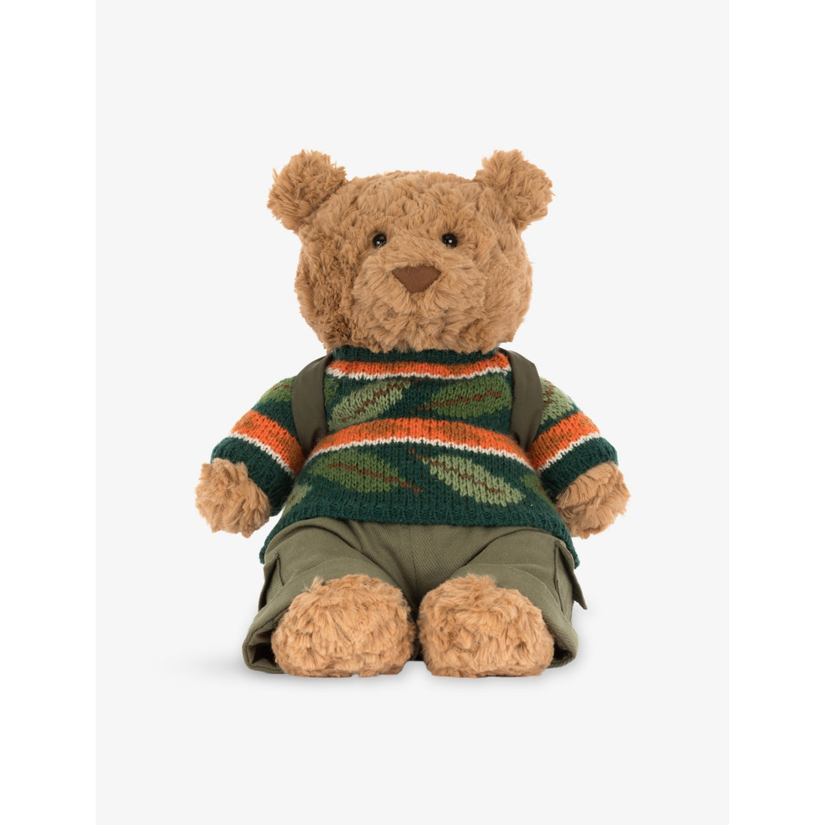 Jellycat Bartholomew Bear 26cm soft toy with hiking outfit - British product