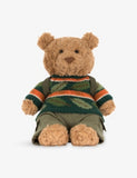 Jellycat Bartholomew Bear 26cm soft toy with hiking outfit - British product