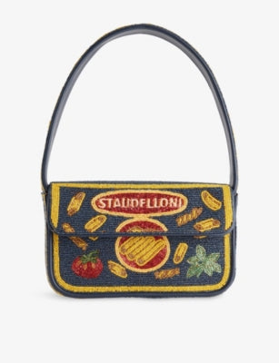 Staud Tommy beaded shoulder bag 15cm (British brand)