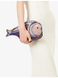 Staud Pesce beaded clutch bag with glass beads (British brand)