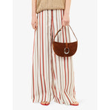 Staud Harlow Crescent suede shoulder bag, imported from the UK