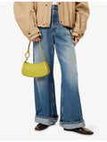Staud Ollie leather shoulder bag with two-tone strap - British product