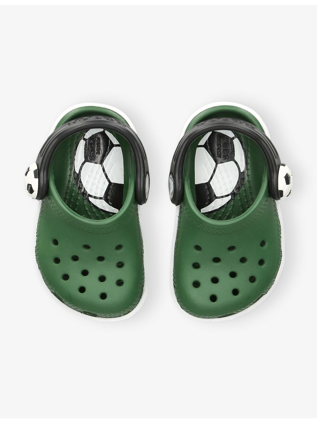 Crocs kids soccer turf rubber clogs in camouflage print (British brand)