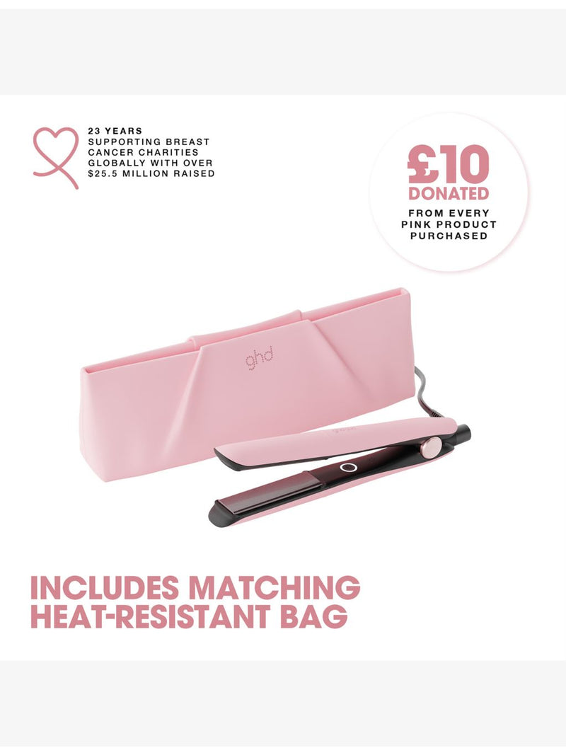 ghd Gold hair straightener in Dusted Pink, imported from the UK