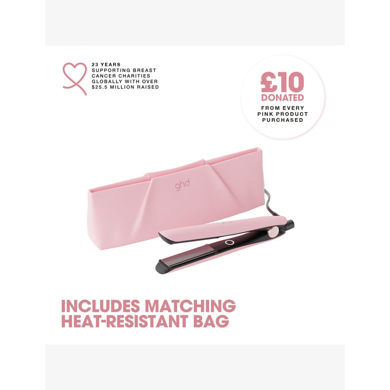 ghd Gold hair straightener in Dusted Pink, imported from the UK
