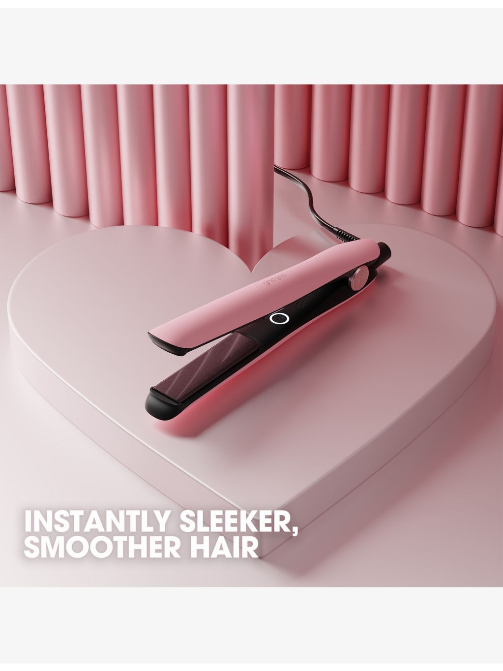 ghd Gold hair straightener in Dusted Pink, imported from the UK