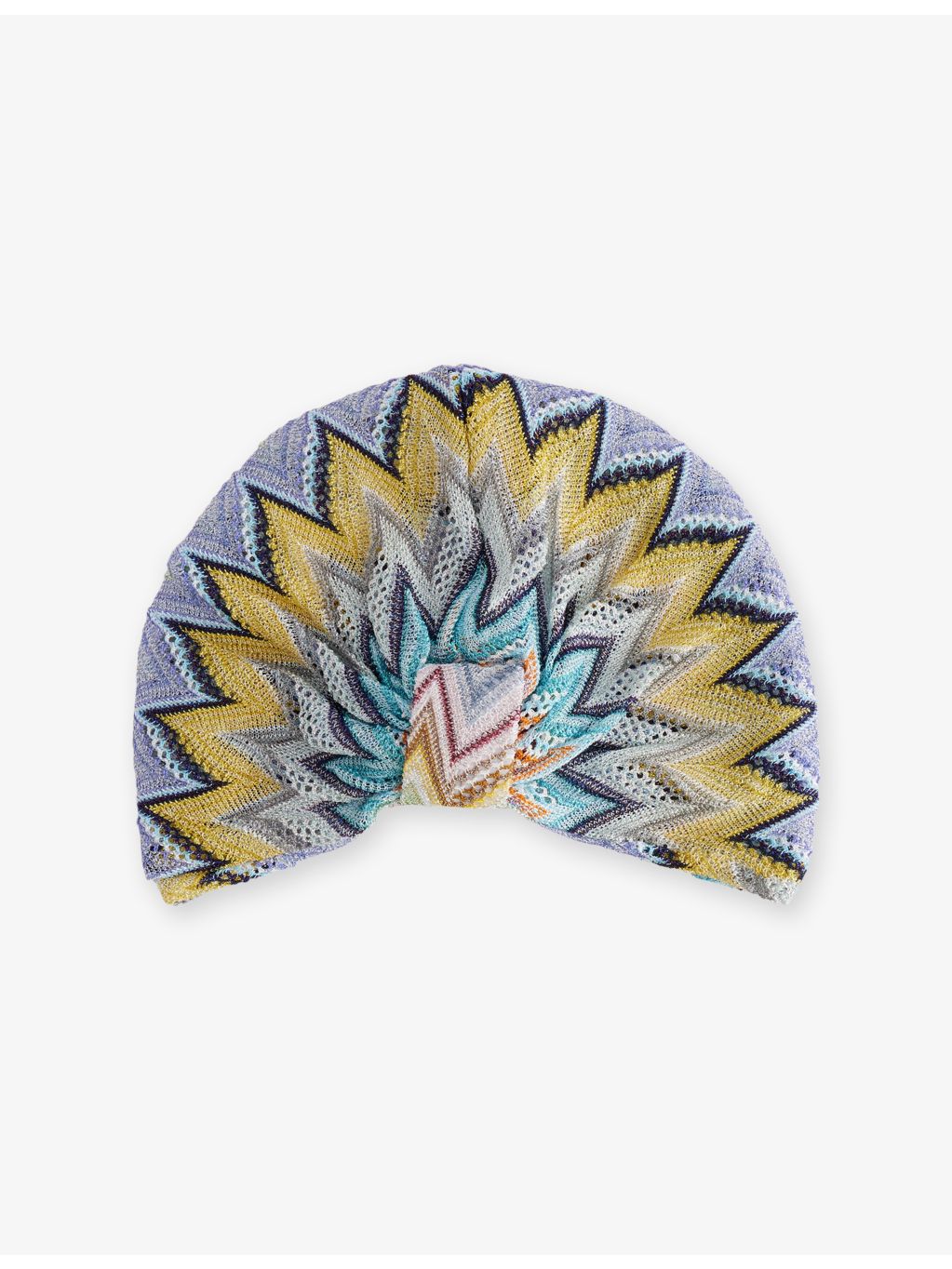 Missoni chevron metallic-knit turban, UK version