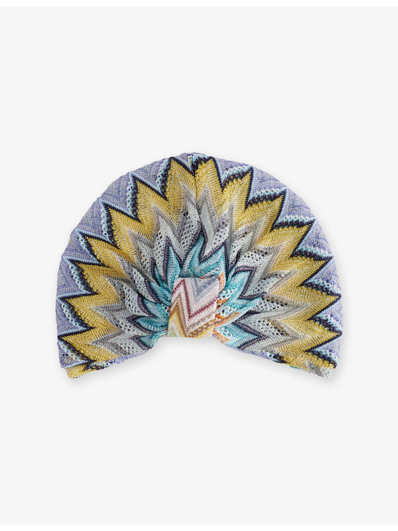 Missoni chevron metallic-knit turban, UK version