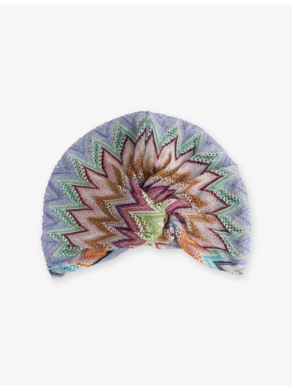 Missoni chevron metallic-knit turban, UK version