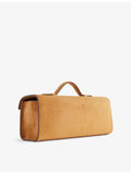 Savette suede top-handle bag with gold-tone hardware - British product