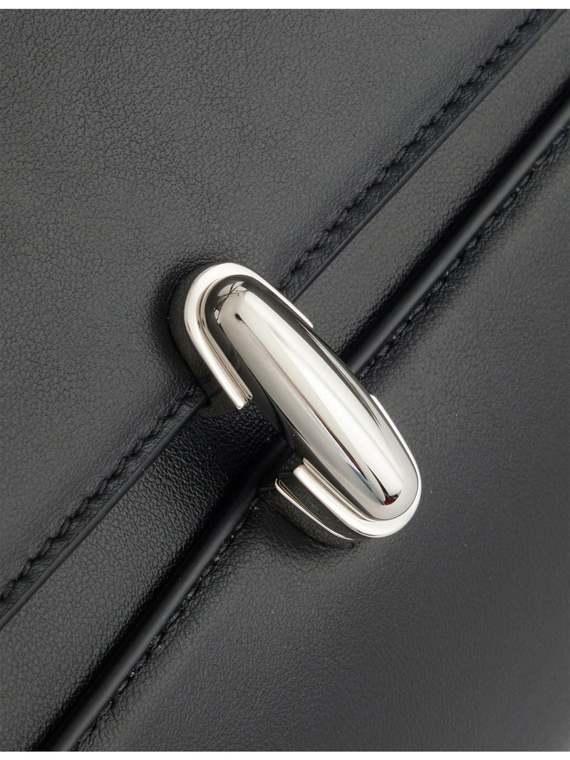 Savette Trapeze structured leather shoulder bag (British brand)
