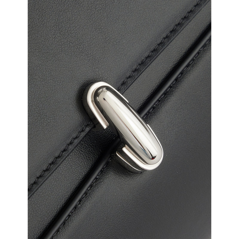 Savette Trapeze structured leather shoulder bag (British brand)