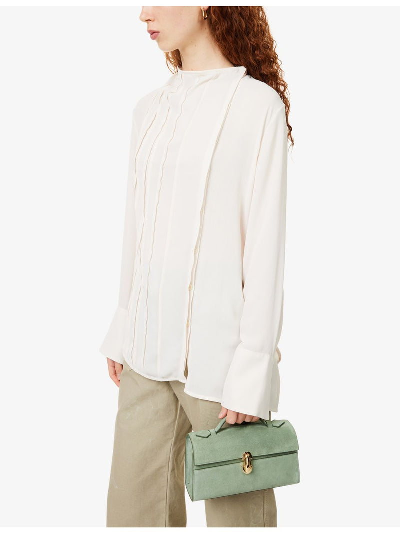 Savette suede top-handle bag - British product