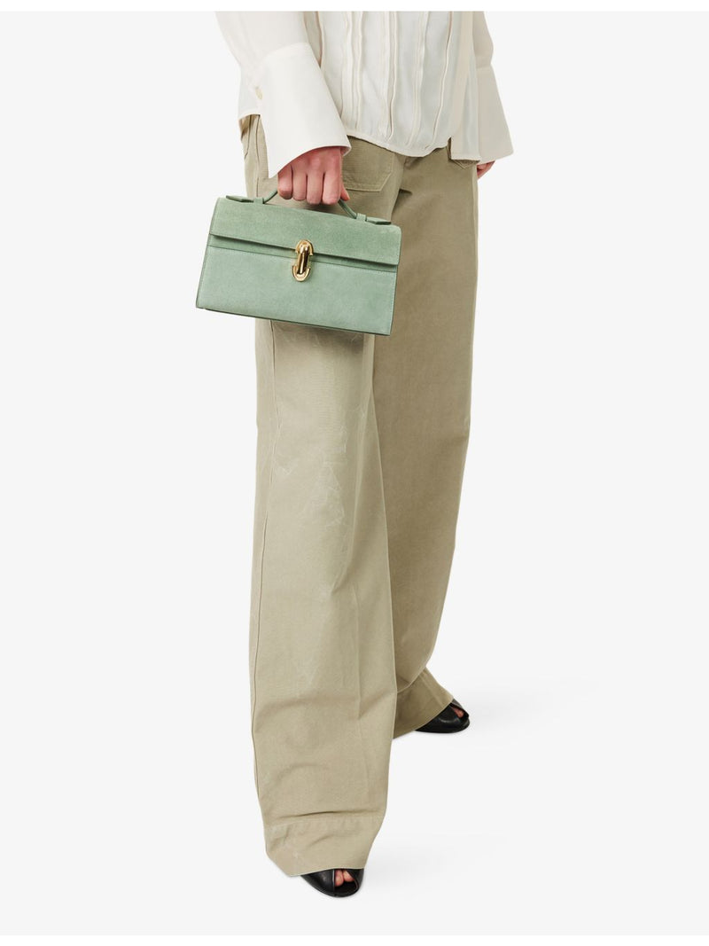 Savette suede top-handle bag - British product