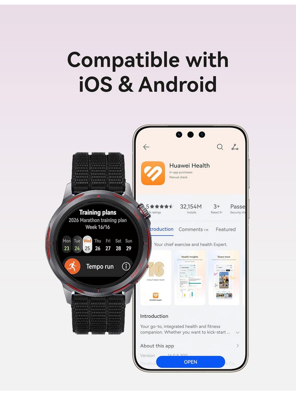 HUAWEI Watch GT Runner 2 GPS smart watch, imported from the UK