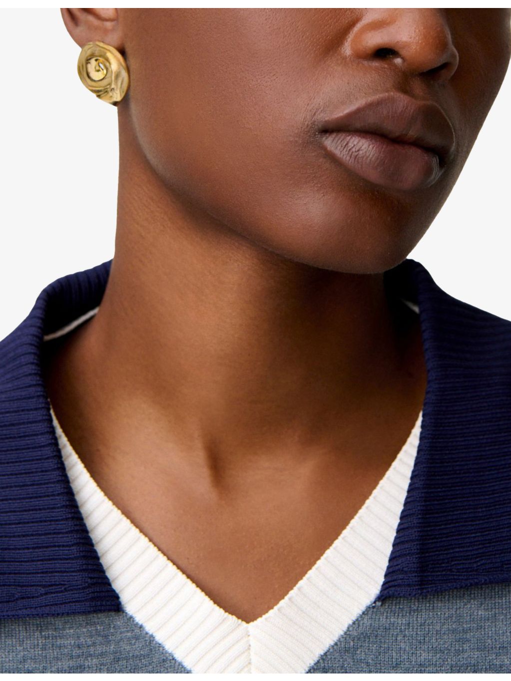 Claudie Pierlot gold-plated stud earrings, UK version