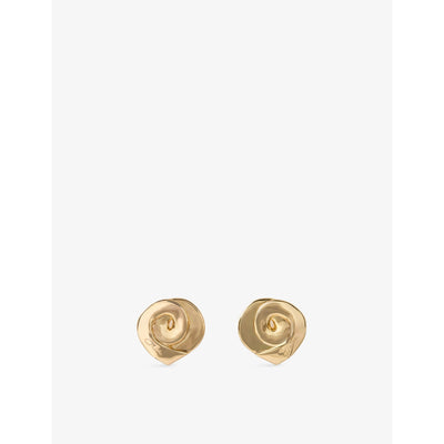selfridges Claudie Pierlot Gold-Plated Brass Stud Earrings- Buy online at McGrocer