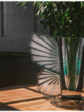Reflections Copenhagen crystal vase hand-cut engraved 38cm tall, UK version