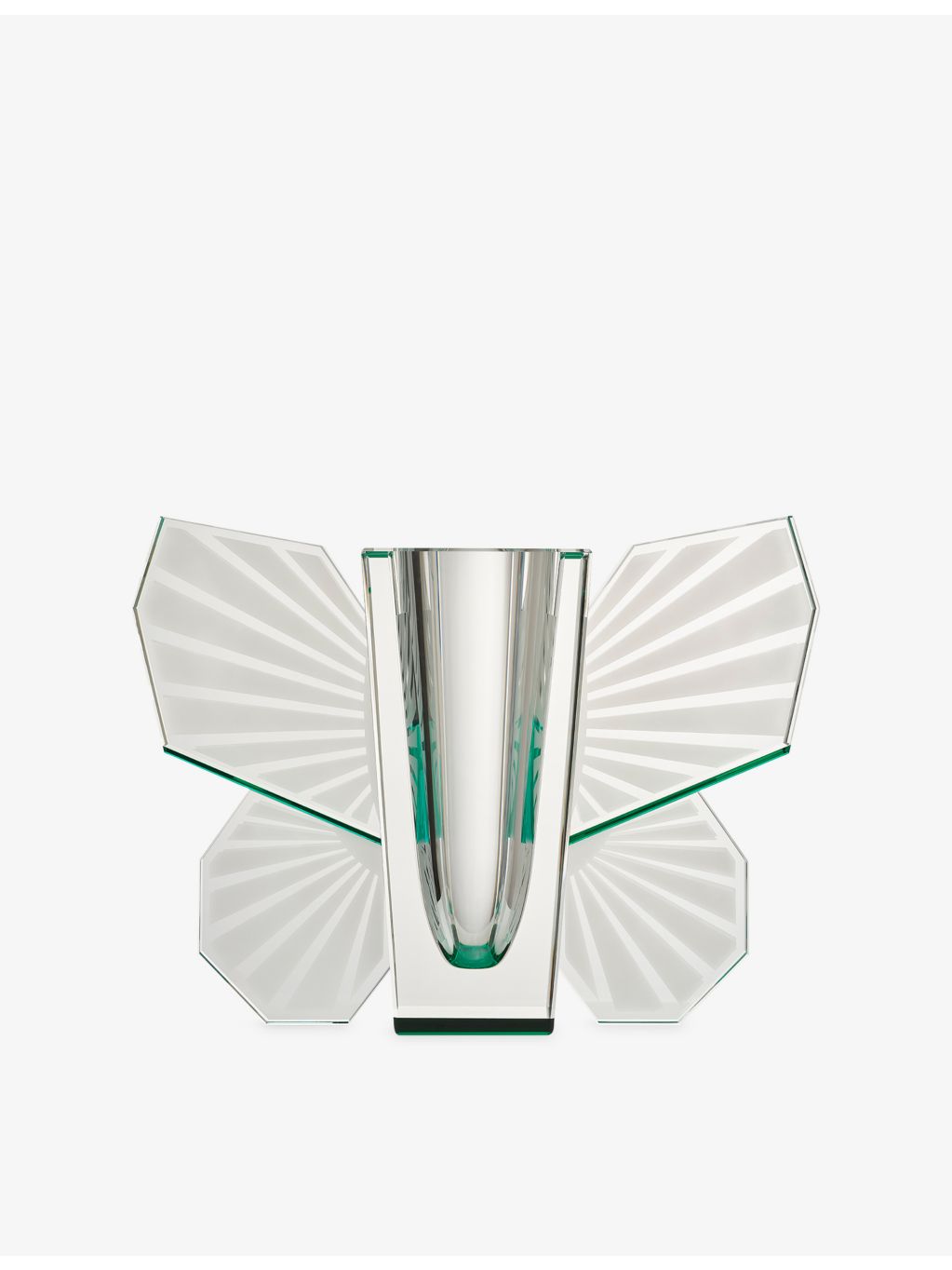 Reflections Copenhagen crystal vase hand-cut engraved 38cm tall, UK version