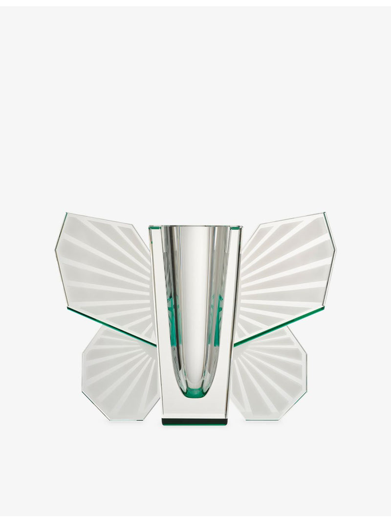 Reflections Copenhagen crystal vase hand-cut engraved 38cm tall, UK version