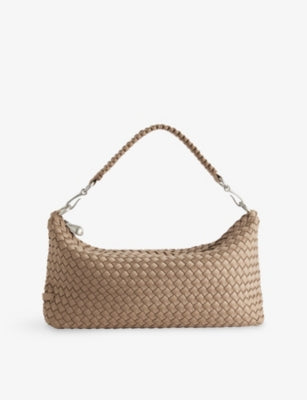 NAGHEDI woven shoulder bag Porto Halfmoon, imported from the UK