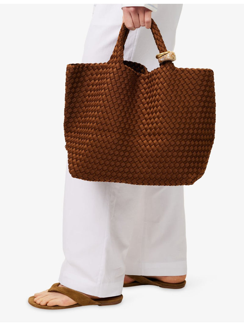 Naghedi St Barths medium woven tote bag, imported from the UK