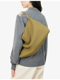 Naghedi half-moon medium woven shoulder bag - British product