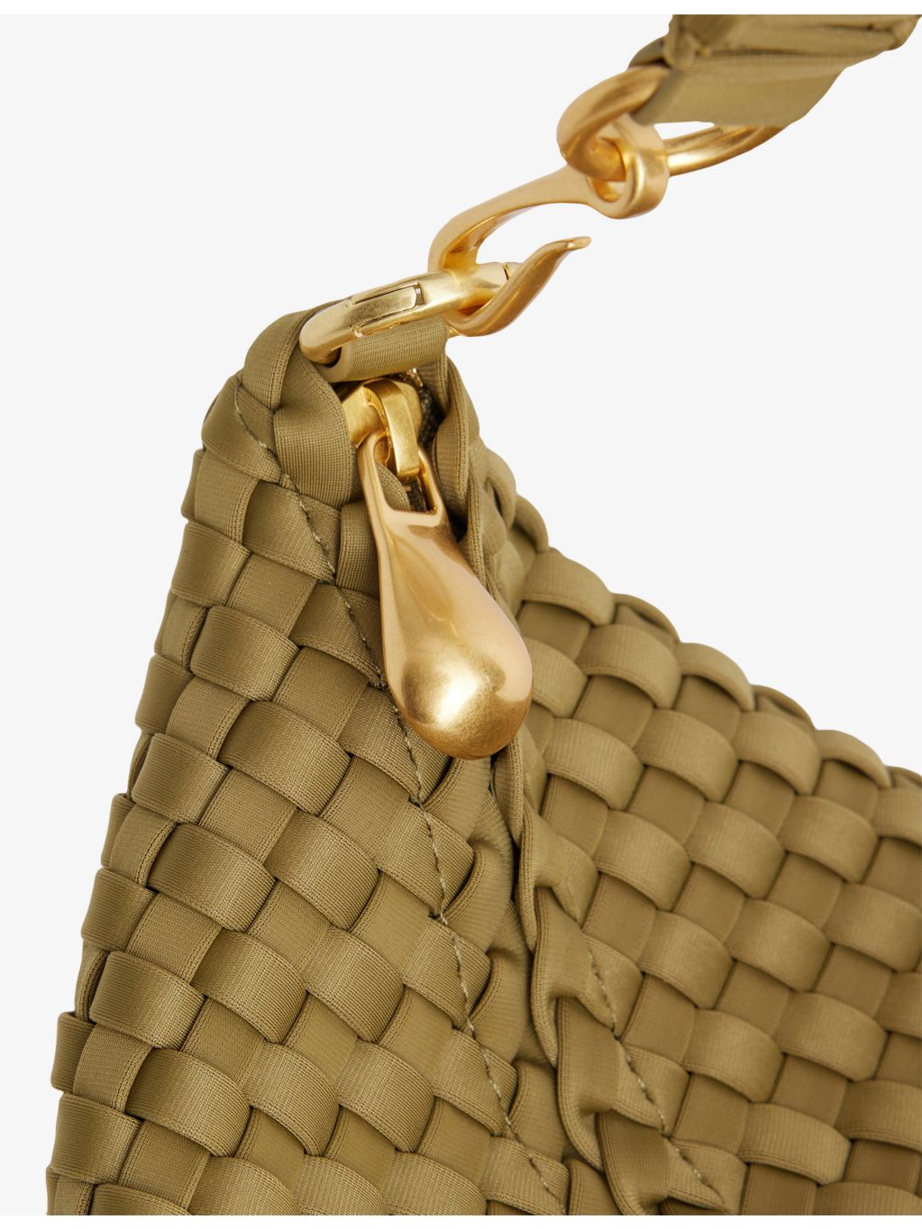 Naghedi half-moon medium woven shoulder bag - British product