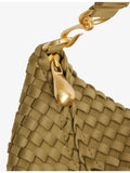 Naghedi half-moon medium woven shoulder bag - British product