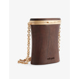 Cult Gaia Goodie wooden wristlet, imported from the UK