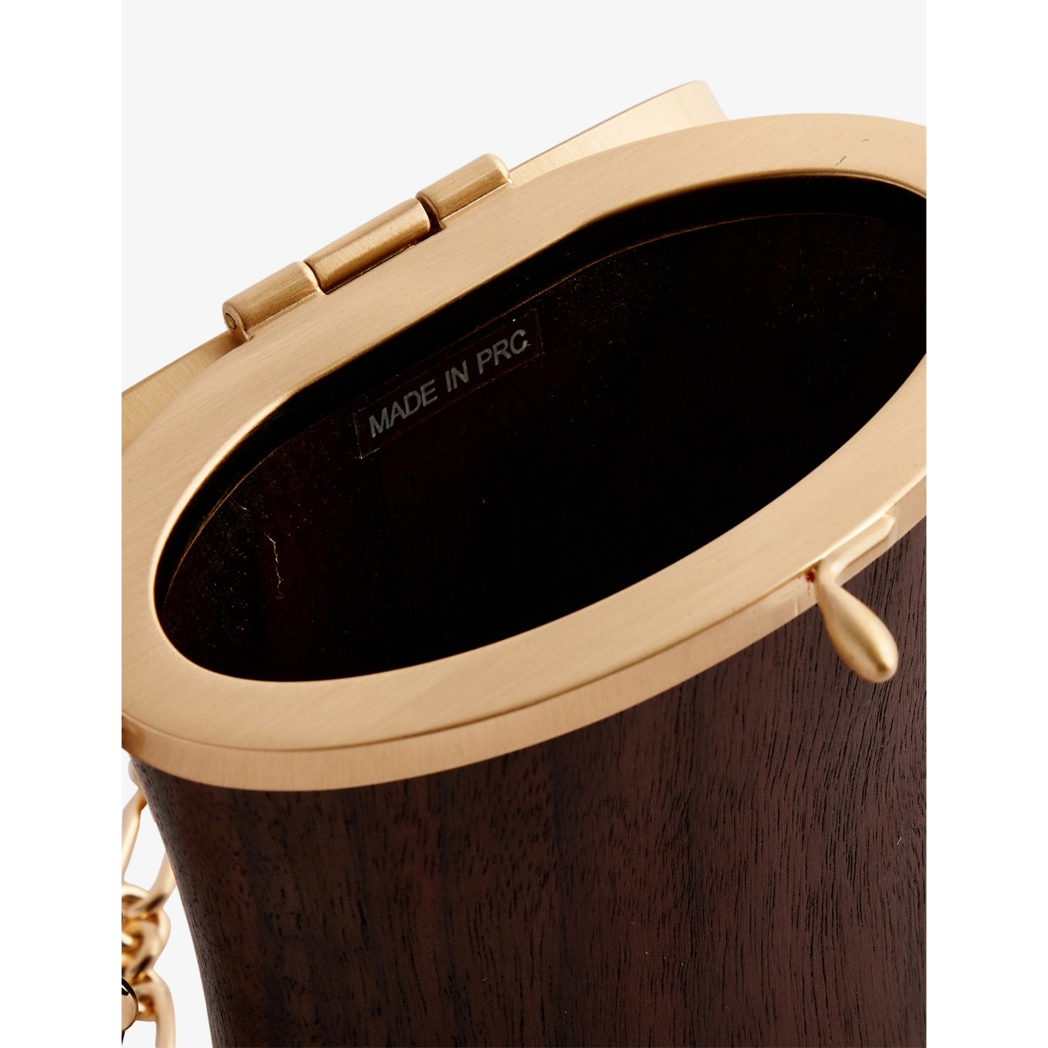 Cult Gaia Goodie wooden wristlet, imported from the UK