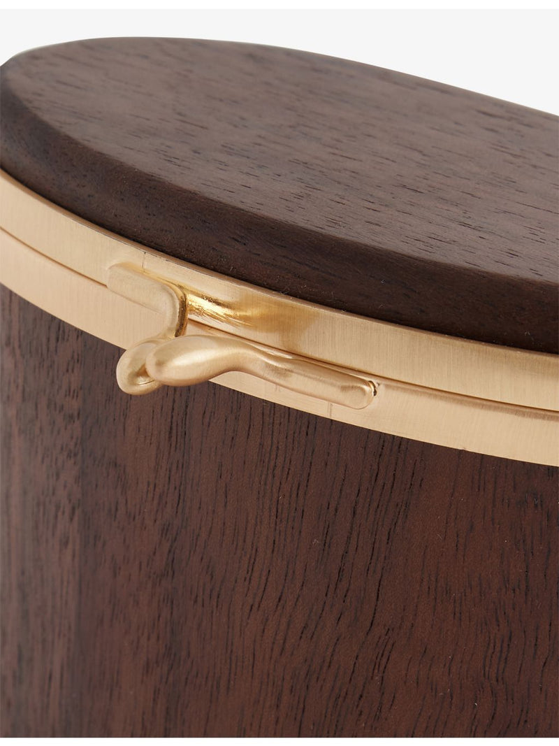 Cult Gaia Goodie wooden wristlet, imported from the UK