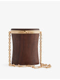 Cult Gaia Goodie wooden wristlet, imported from the UK