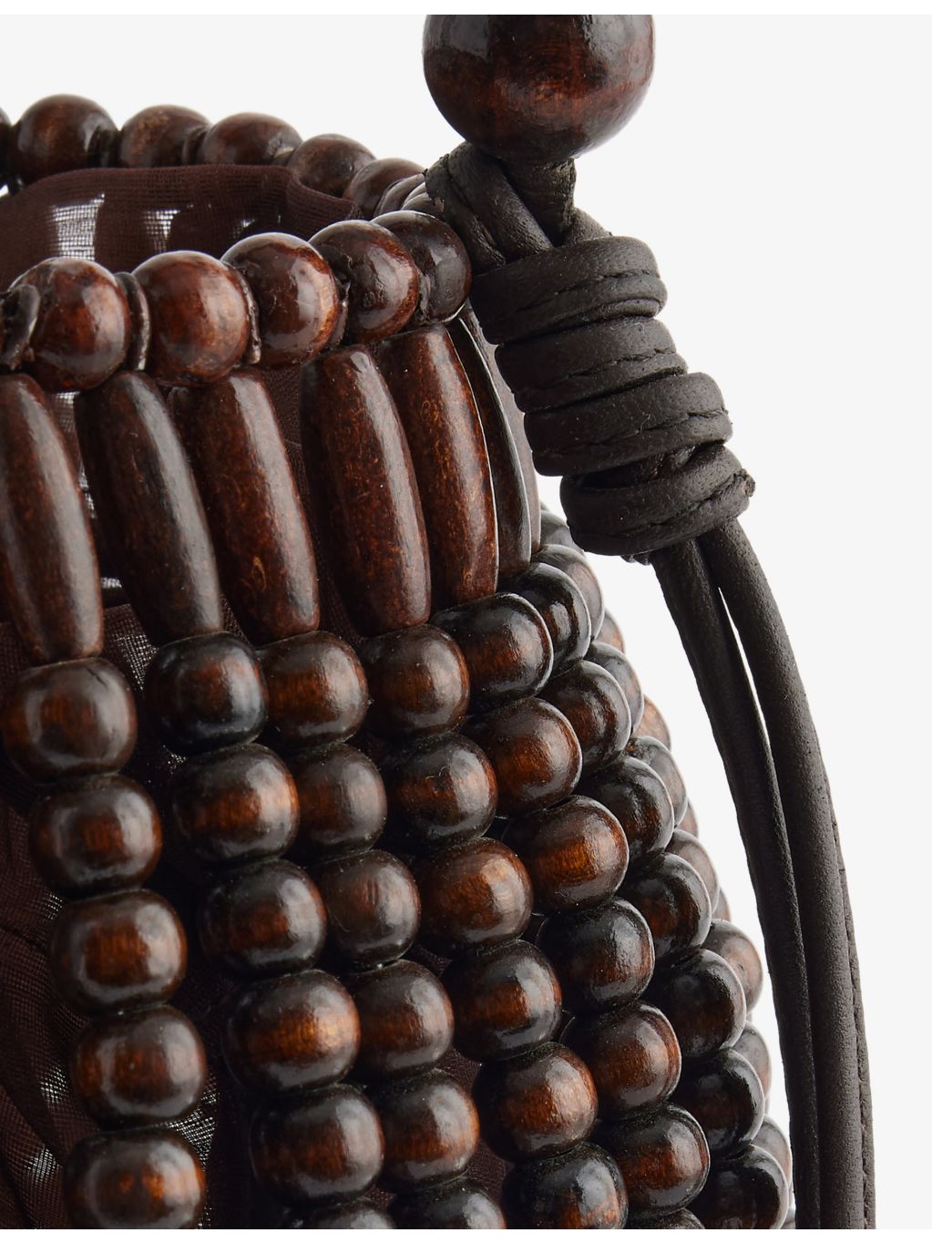 Cult Gaia Lanterna wood top-handle bag with brass hardware, UK version