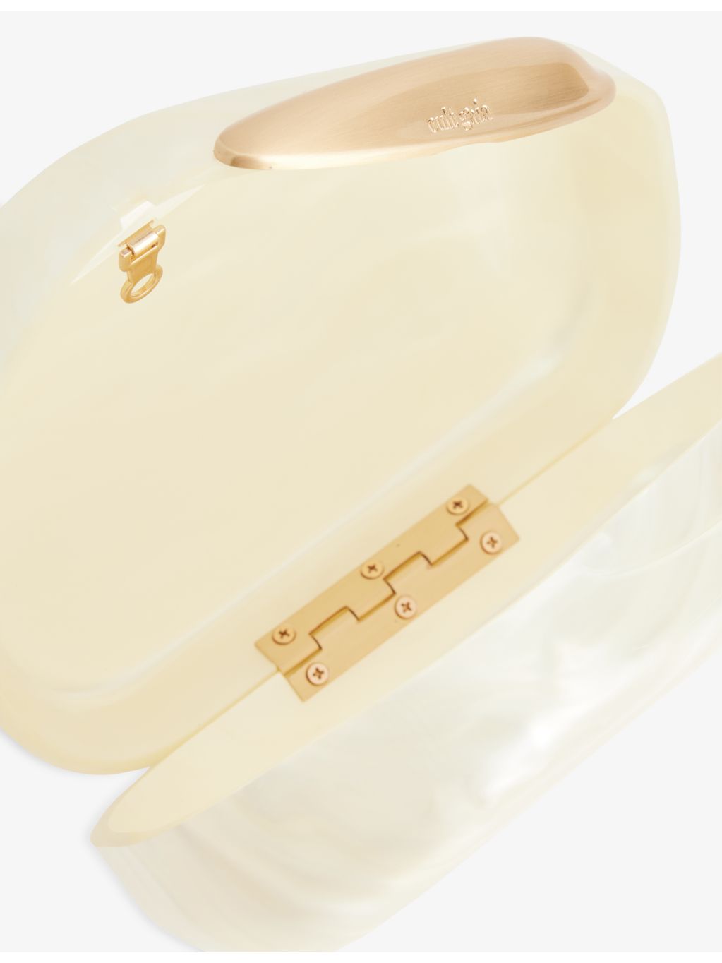 Cult Gaia Althea acrylic clutch, imported from the UK